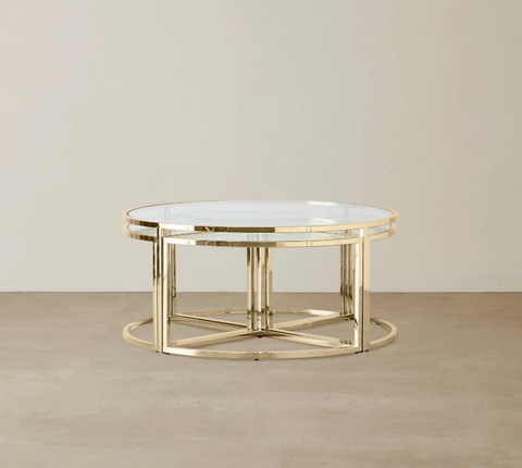 Angelica Luxe Glass Top Coffee Table Angelica Luxe Glass Top Coffee Table