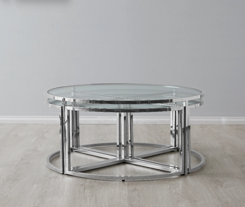 Angelica Luxe Glass Top Coffee Table Angelica Luxe Glass Top Coffee Table