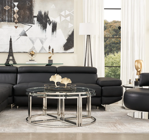 Angelica Luxe Glass Top Coffee Table Angelica Luxe Glass Top Coffee Table