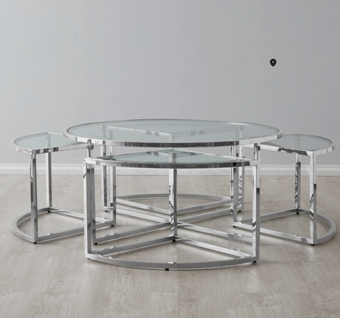 Angelica Luxe Glass Top Coffee Table Angelica Luxe Glass Top Coffee Table