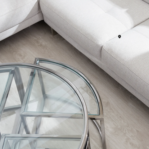 Angelica Luxe Glass Top Coffee Table Angelica Luxe Glass Top Coffee Table