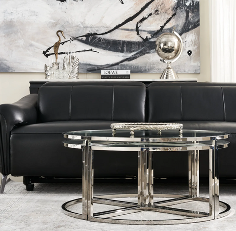 Angelica Luxe Glass Top Coffee Table Angelica Luxe Glass Top Coffee Table
