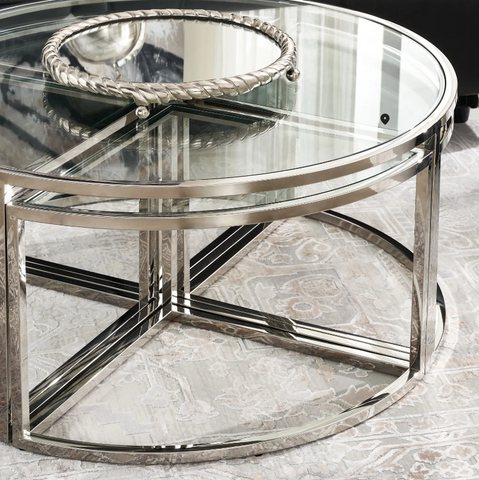 Angelica Luxe Glass Top Coffee Table Angelica Luxe Glass Top Coffee Table