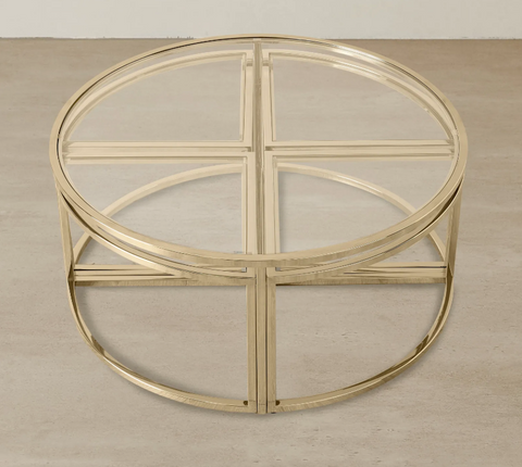 Angelica Luxe Glass Top Coffee Table Angelica Luxe Glass Top Coffee Table