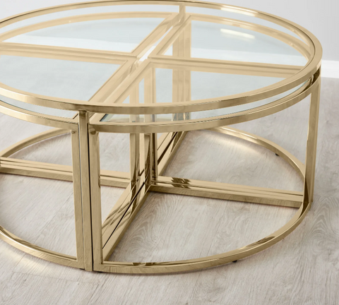 Angelica Luxe Glass Top Coffee Table Angelica Luxe Glass Top Coffee Table