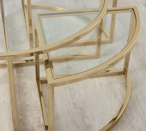 Angelica Luxe Glass Top Coffee Table Angelica Luxe Glass Top Coffee Table