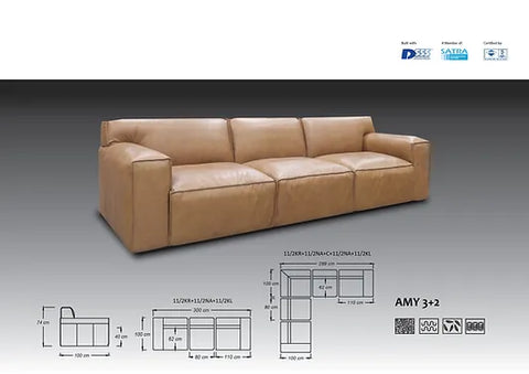 Amy 3+2 Vintage Leather Amy 3+2 Vintage Leather