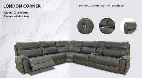 London 5 piece Corner Manual Recliner London 5 piece Corner Manual Recliner