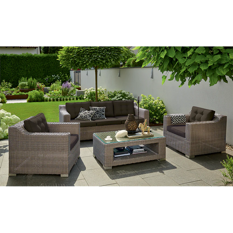 BEAUMARIS - Superior 5 Seater Wide-Armrest Lounge Garden Set