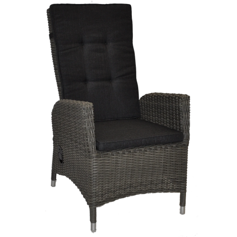 ANGELSEA 5 Piece Outdoor Wicker Recliner Chair Rectangle Dining Set