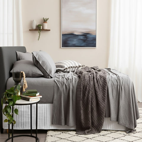 Renee Taylor Comfort T Organic Cotton Melange Jersey Sheet Sets