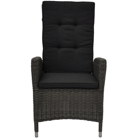 ANGELSEA 5 Piece Outdoor Wicker Recliner Chair Rectangle Dining Set