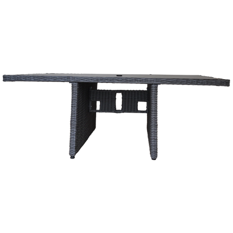ELWOOD - Premium 8 Seater Outdoor Wicker Rectangle Table Dining Set