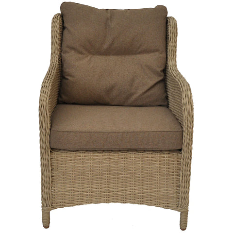 MONT ALBERT - Elegant 4 Seater Wicker Rectangle Coffee Table Lounge Set