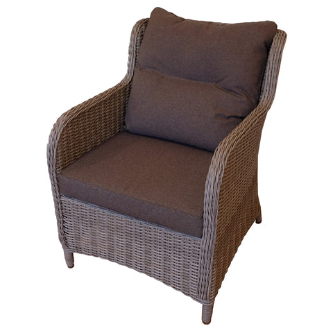 MONT ALBERT - Elegant 4 Seater Wicker Rectangle Coffee Table Lounge Set
