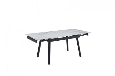 Coral Extension Dining Table Bentley White Ceramic
