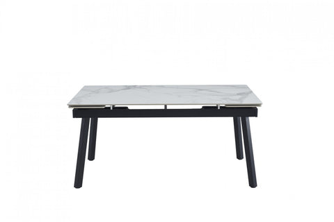 Coral Large Extension Dining Table Bentley White Ceramic