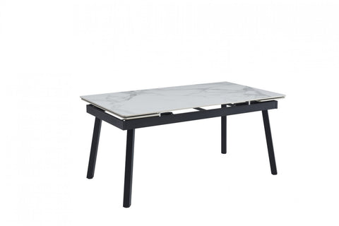 Coral Large Extension Dining Table Bentley White Ceramic
