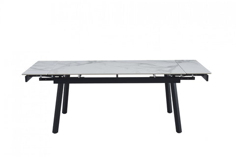 Coral Large Extension Dining Table Bentley White Ceramic