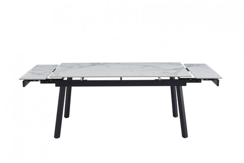 Coral Large Extension Dining Table Bentley White Ceramic
