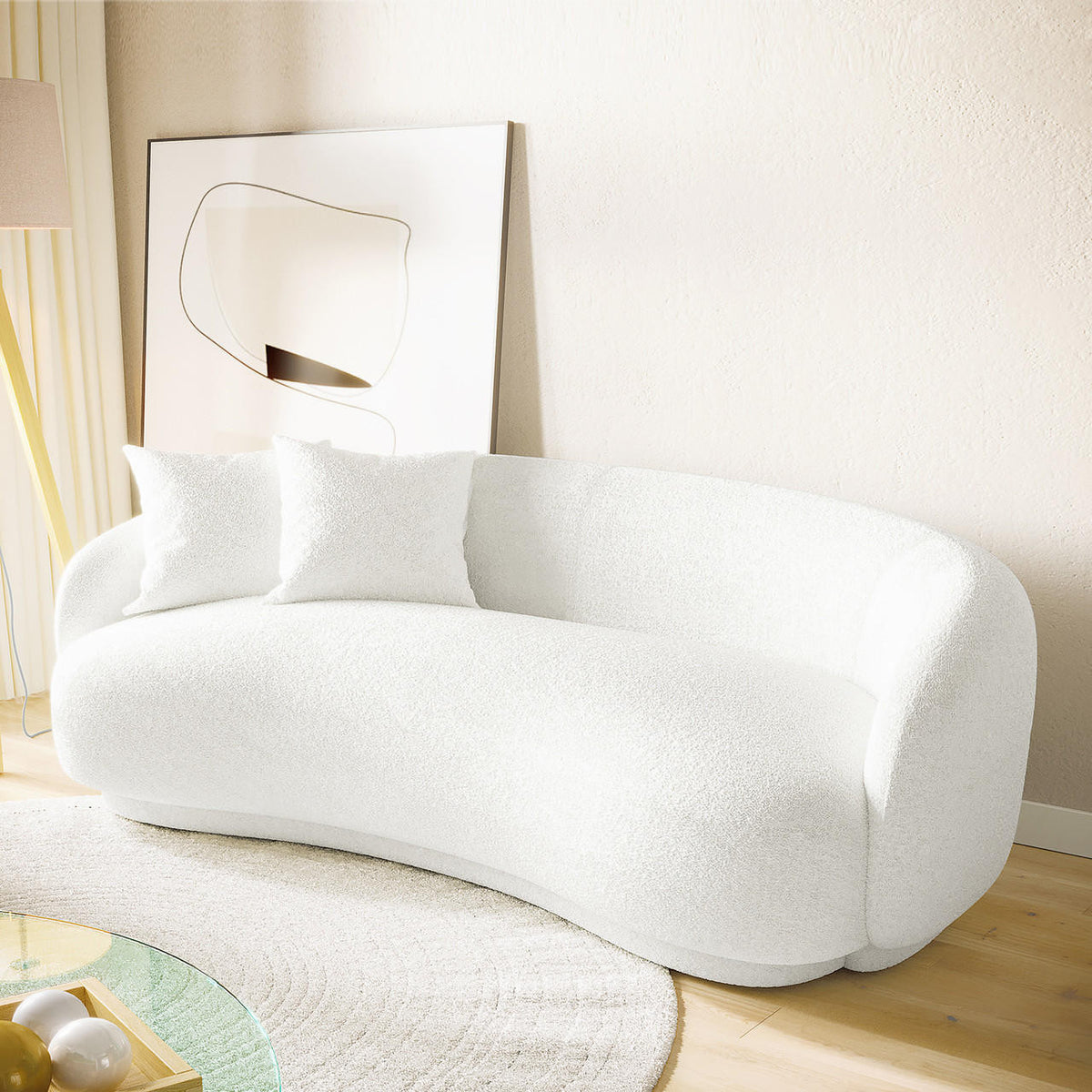 IBIZA Boucle Fabric 2.5 Seater Sofa