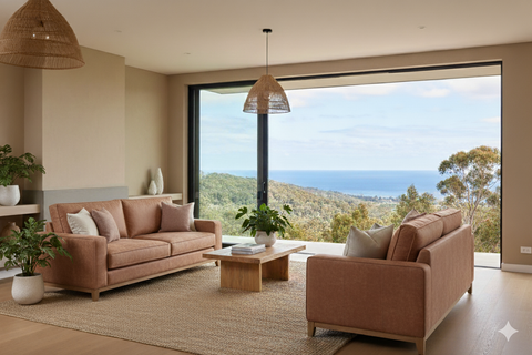 MILAN 2.5+2 SOFA IN OUTBACK RHINO FABRIC