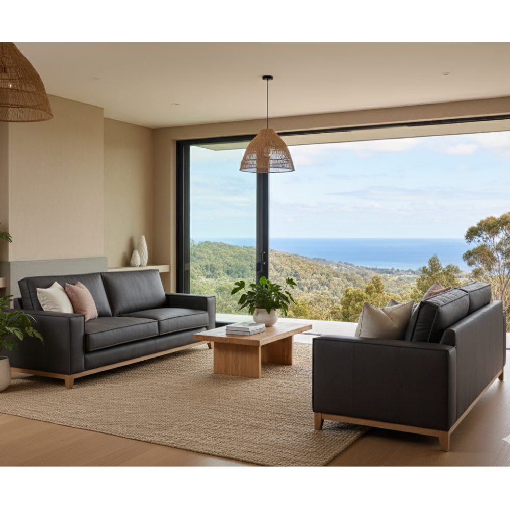 MILAN 2.5+2 SOFA IN OUTBACK RHINO FABRIC
