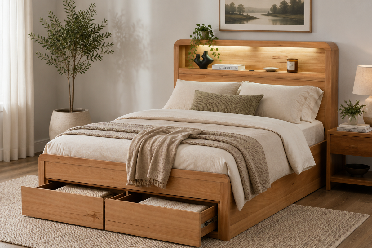 Jade  lift up bed with drawers & lights and USB port messmate