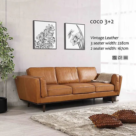 Coco 3+2 Vintage Leather