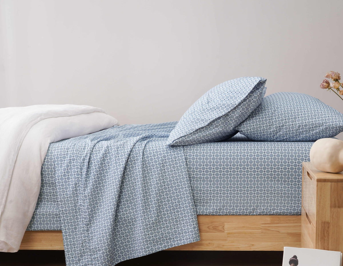 Renee Taylor Printed Patterned Cotton Sheet Set - Multiple Designs