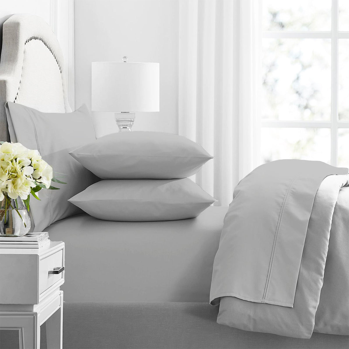 Renee Taylor Premium 1000 Thread count Egyptian Cotton sheet sets Queen Silver