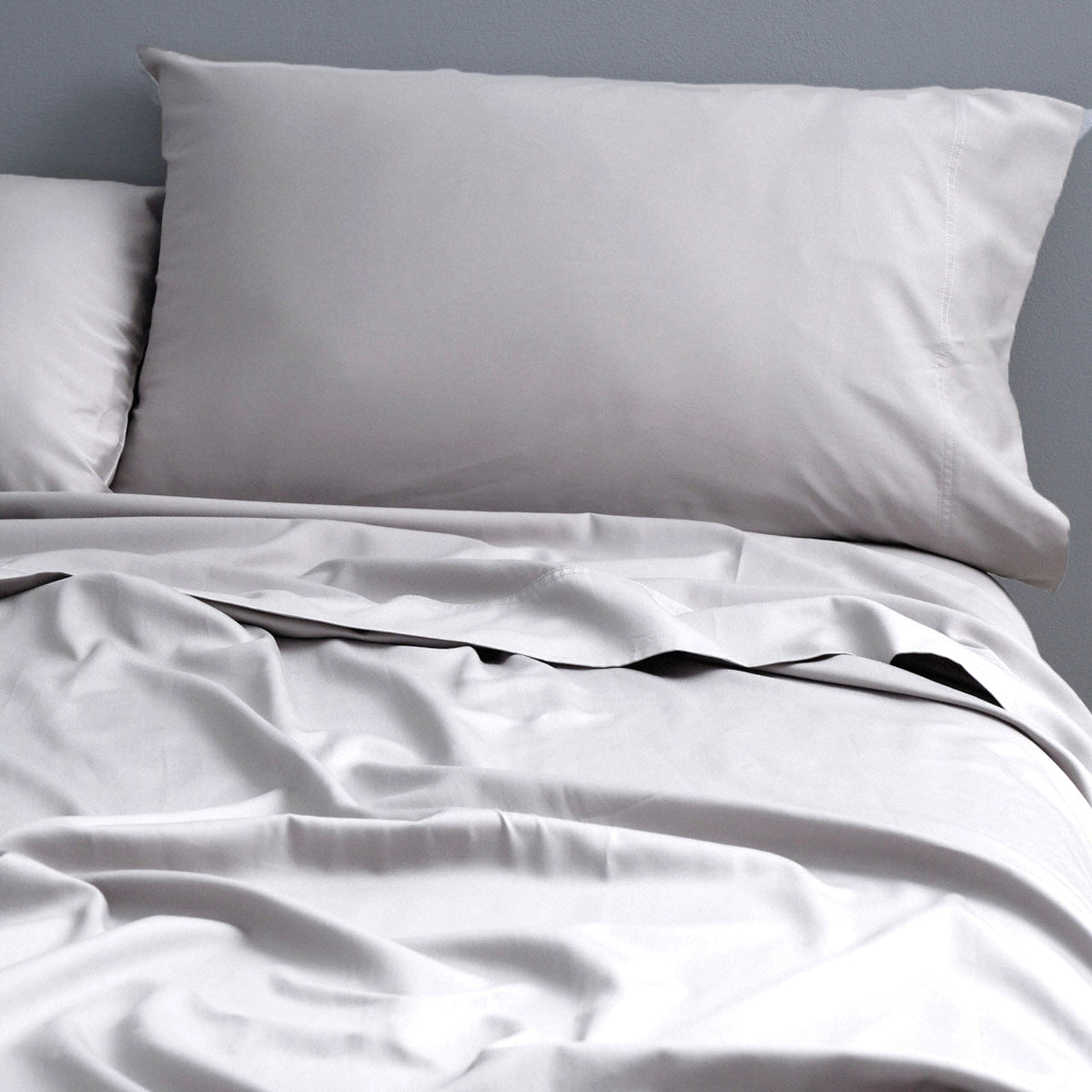Park Avenue 500 Thread Count Natural Cotton Sheet Set Single Silver