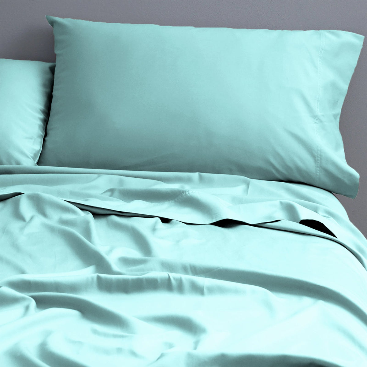 Park Avenue 500 Thread Count Natural Cotton Sheet Set King Single Turquoise