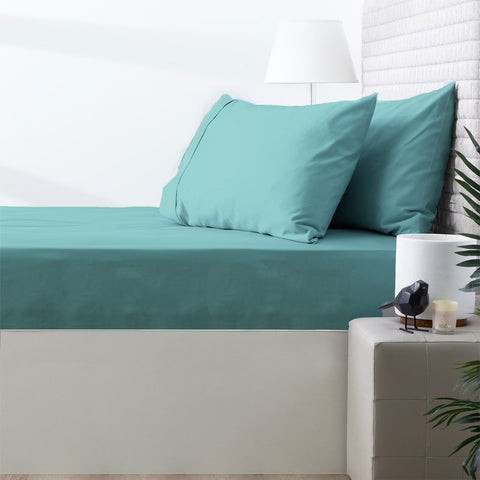 Park Avenue 500 Thread Count Natural Cotton Combo Set King Turquoise