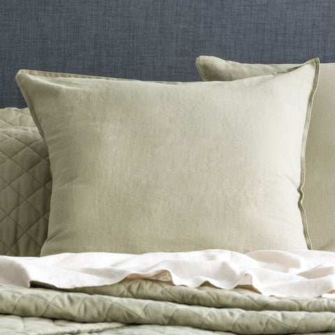 Renee Taylor Cavallo Stone Washed 100% French Linen Euro P/C Jade