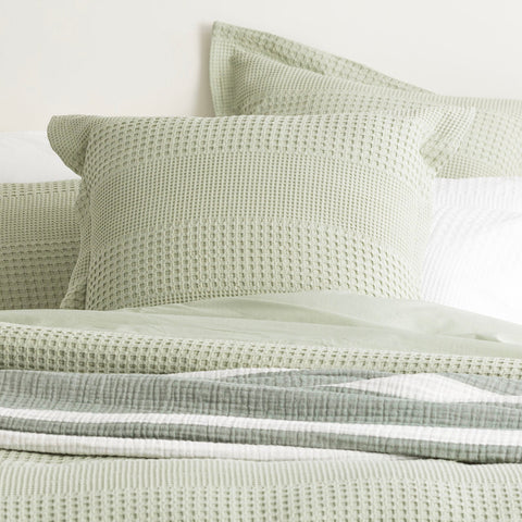 Renee Taylor Elegance Waffle Cotton Jacquard Euro P/C Moss