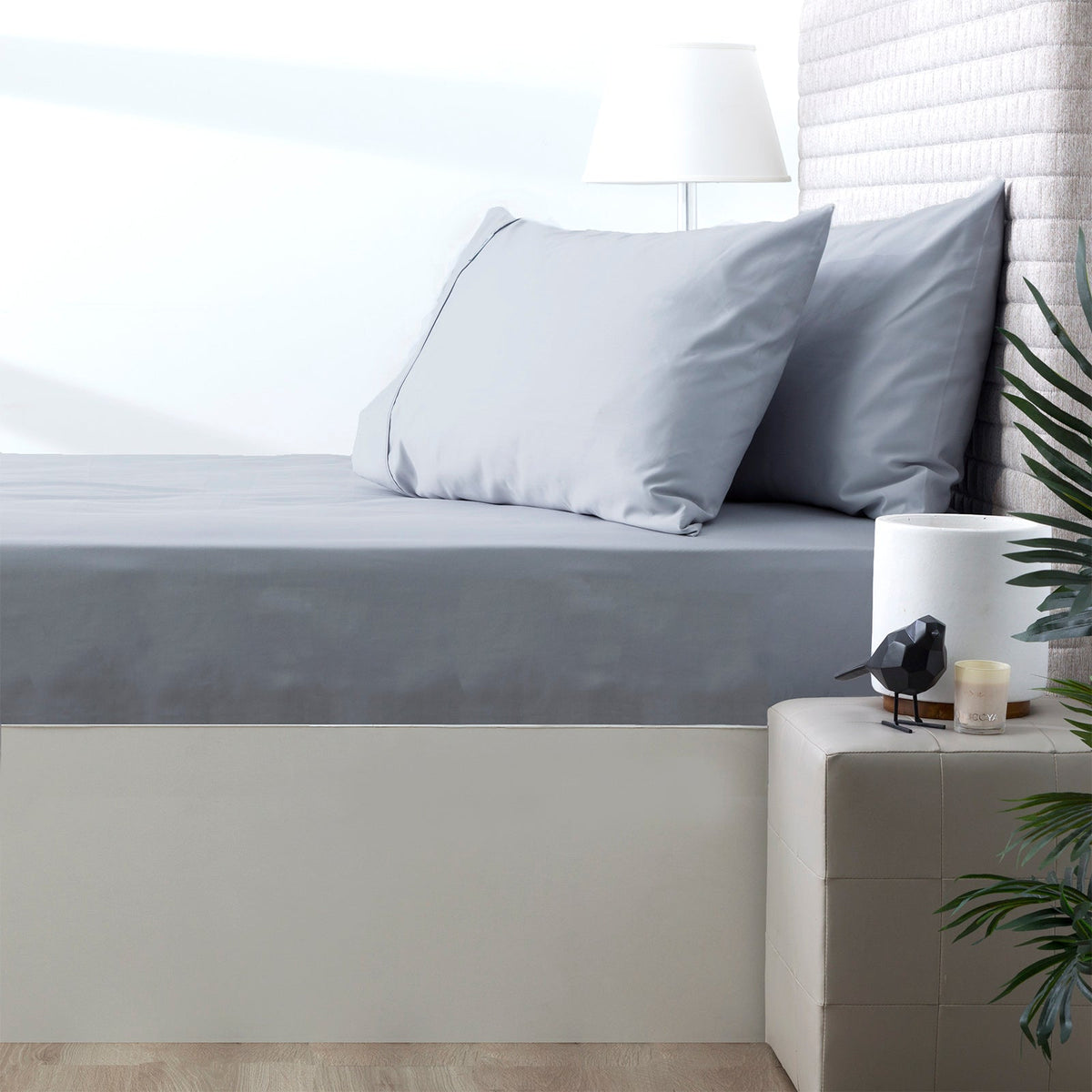 Park Avenue 500 Thread Count Natural Cotton Combo Set King Light Grey
