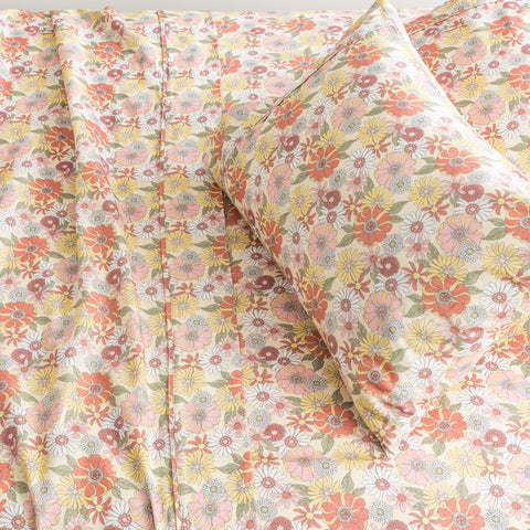 Park Avenue 175 GSM Egyptian Cotton Flannelette Sheet Set Mega King Lily Pilly
